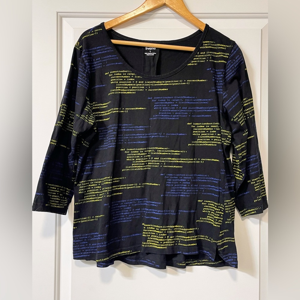 Svaha Women in STEM Coding 3/4 sleeve shirt - L